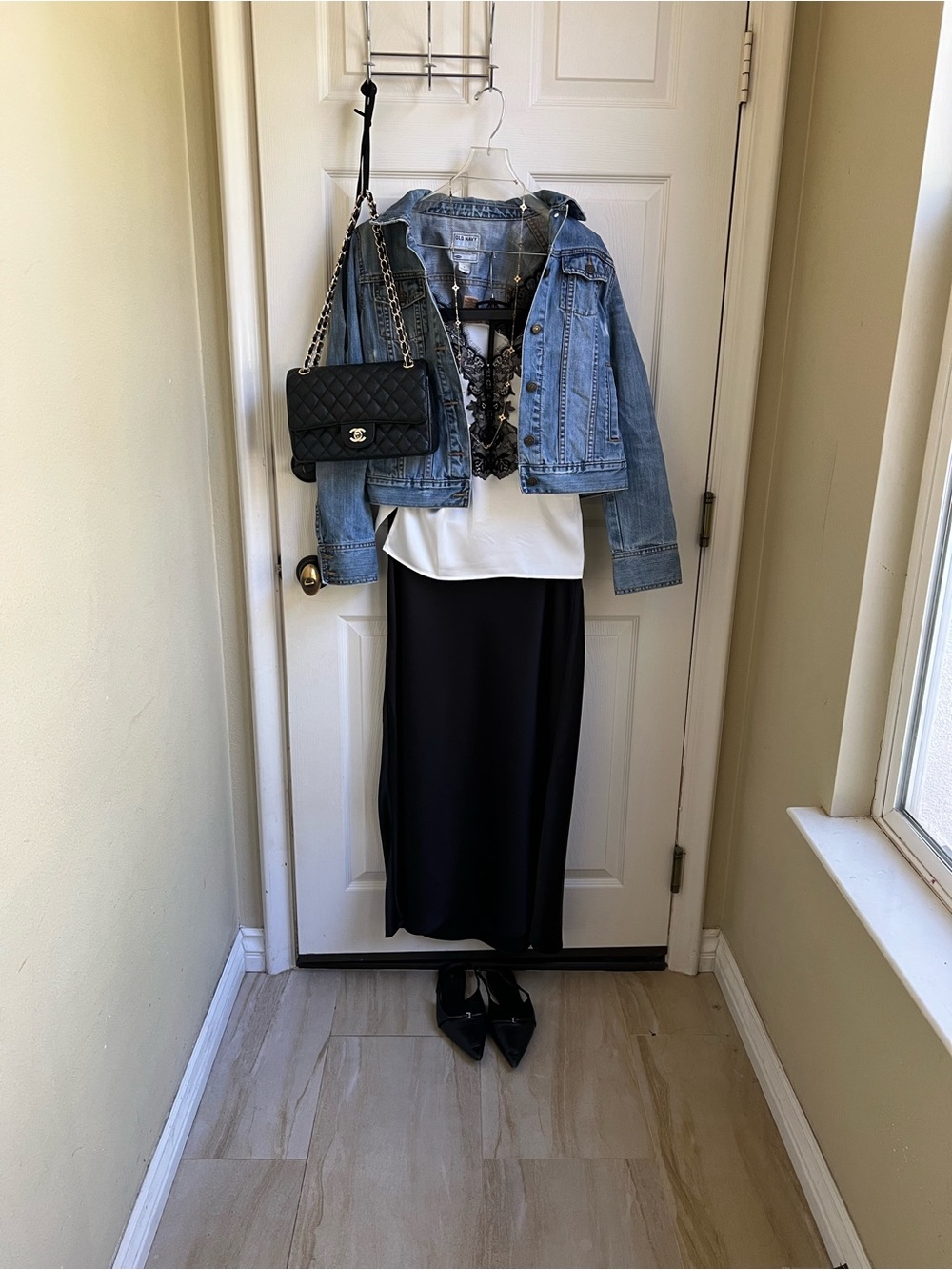 White and Black Lace Trim Camisole Cami Tank - Picture 11 of 11